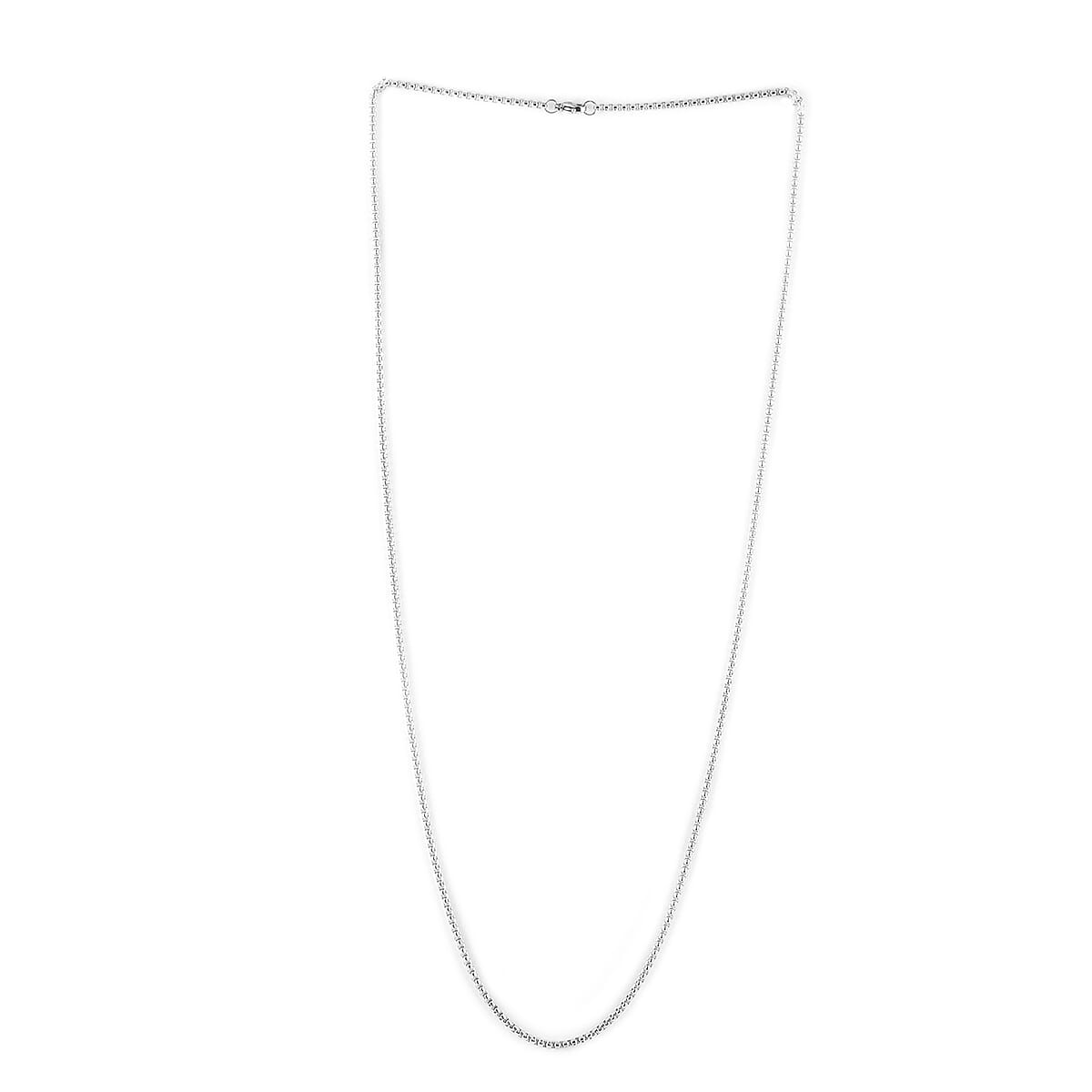 Popcorn Necklace 24 Inches in Stainless Steel 14 Grams image number 1