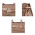 Khaki Texture Inspired Pattern Genuine Leather Convertible Satchel Bag image number 6
