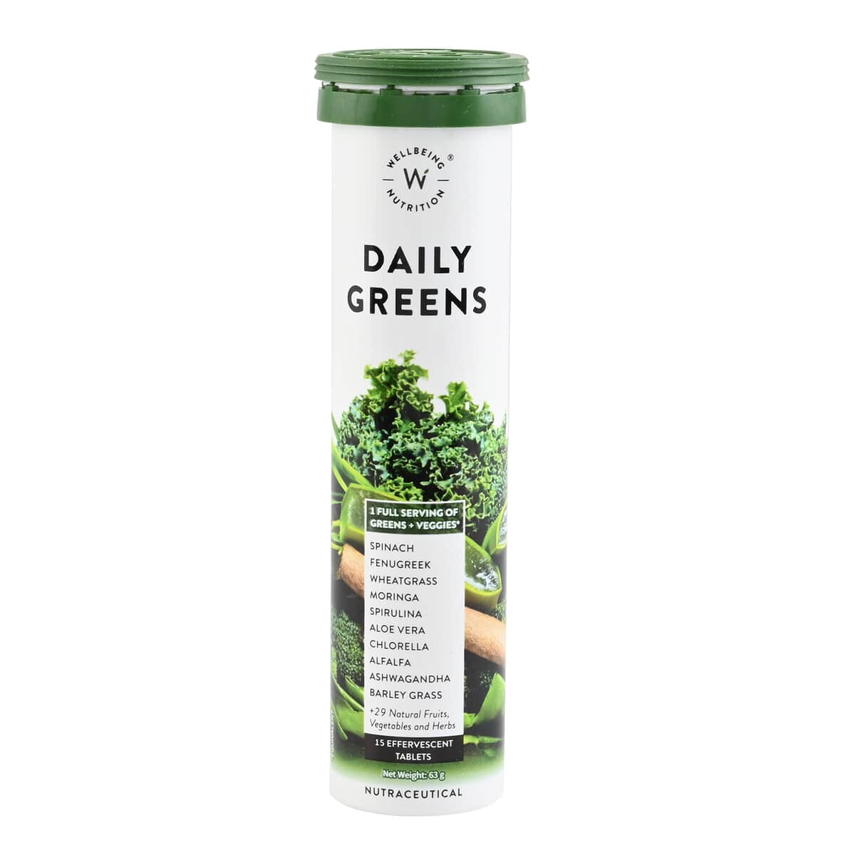 Wellbeing Nutrition Daily Greens (15 Effervescent Tablets) image number 0