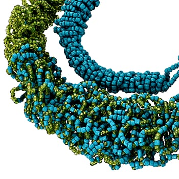 Green & Turquoise Seed Bead - Product card gallery slide 3 (9431250862335)