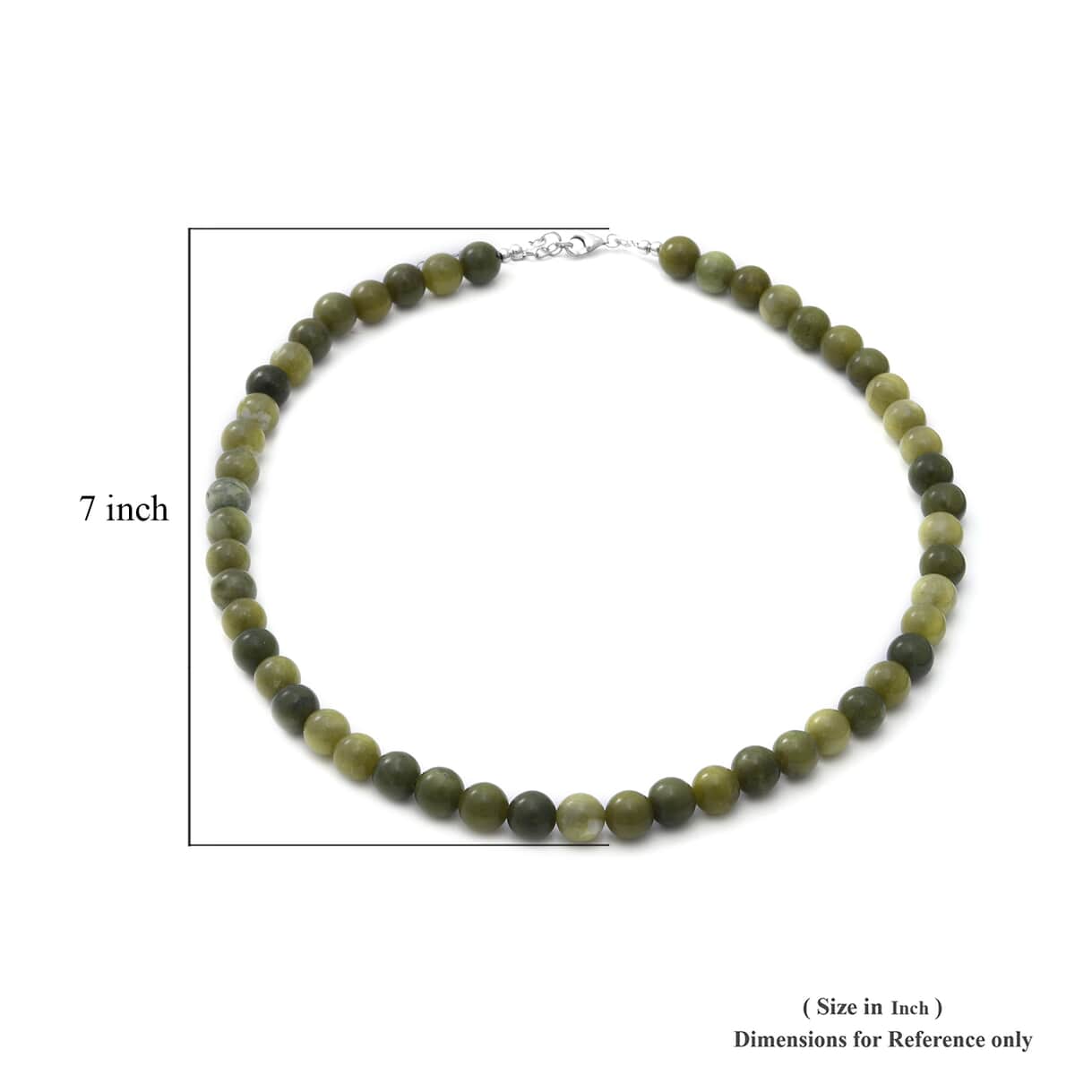 Connemara Marble 8mm Beaded Necklace 18 Inches in Sterling Silver 250.00 ctw image number 4