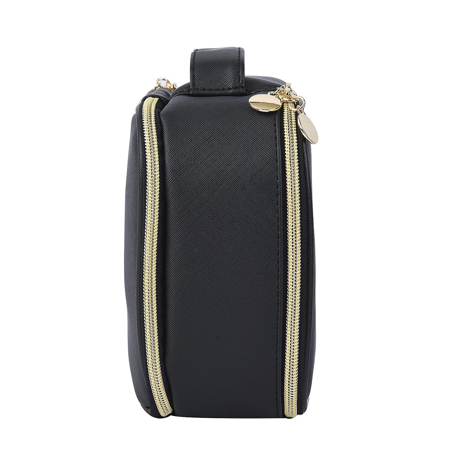 Black Faux Leather Jewelry and Cosmetic Organizer