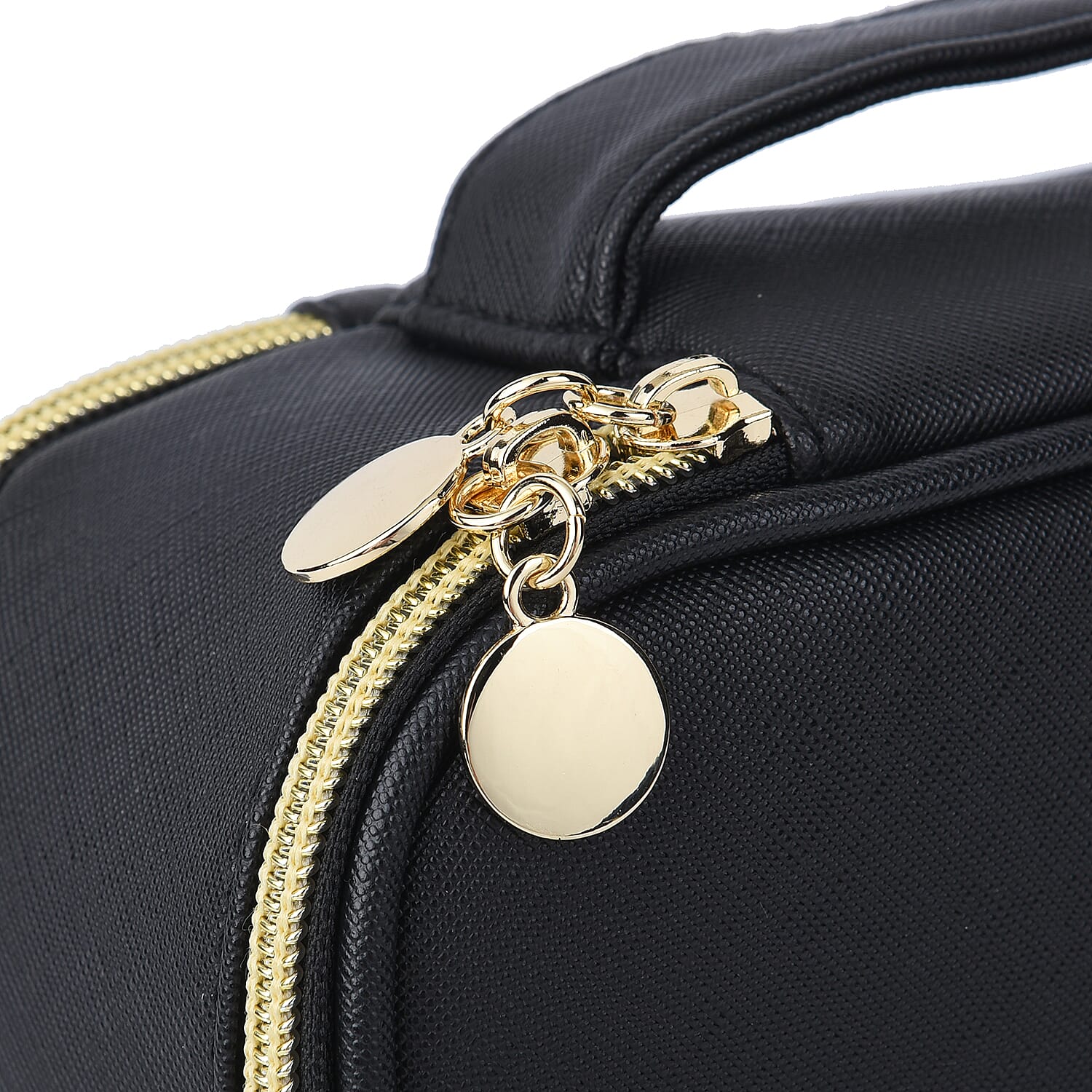 Black Faux Leather Jewelry and Cosmetic Organizer