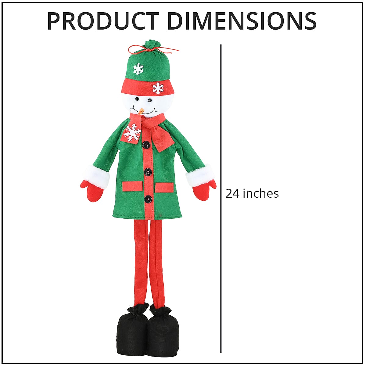 Decorative Standing Plush Snowman image number 3