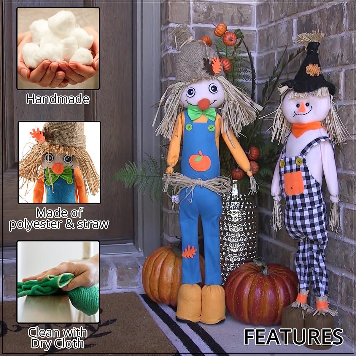 Good Old Decorative Standing Scarecrow image number 2