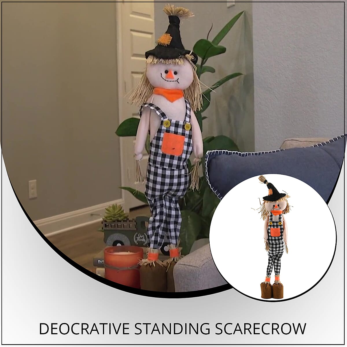 Good Old Decorative Standing Boy Scarecrow image number 1