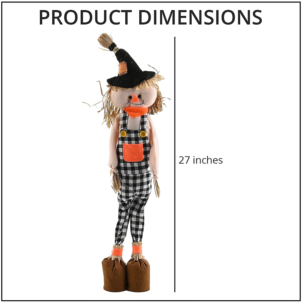 Good Old Decorative Standing Boy Scarecrow image number 3