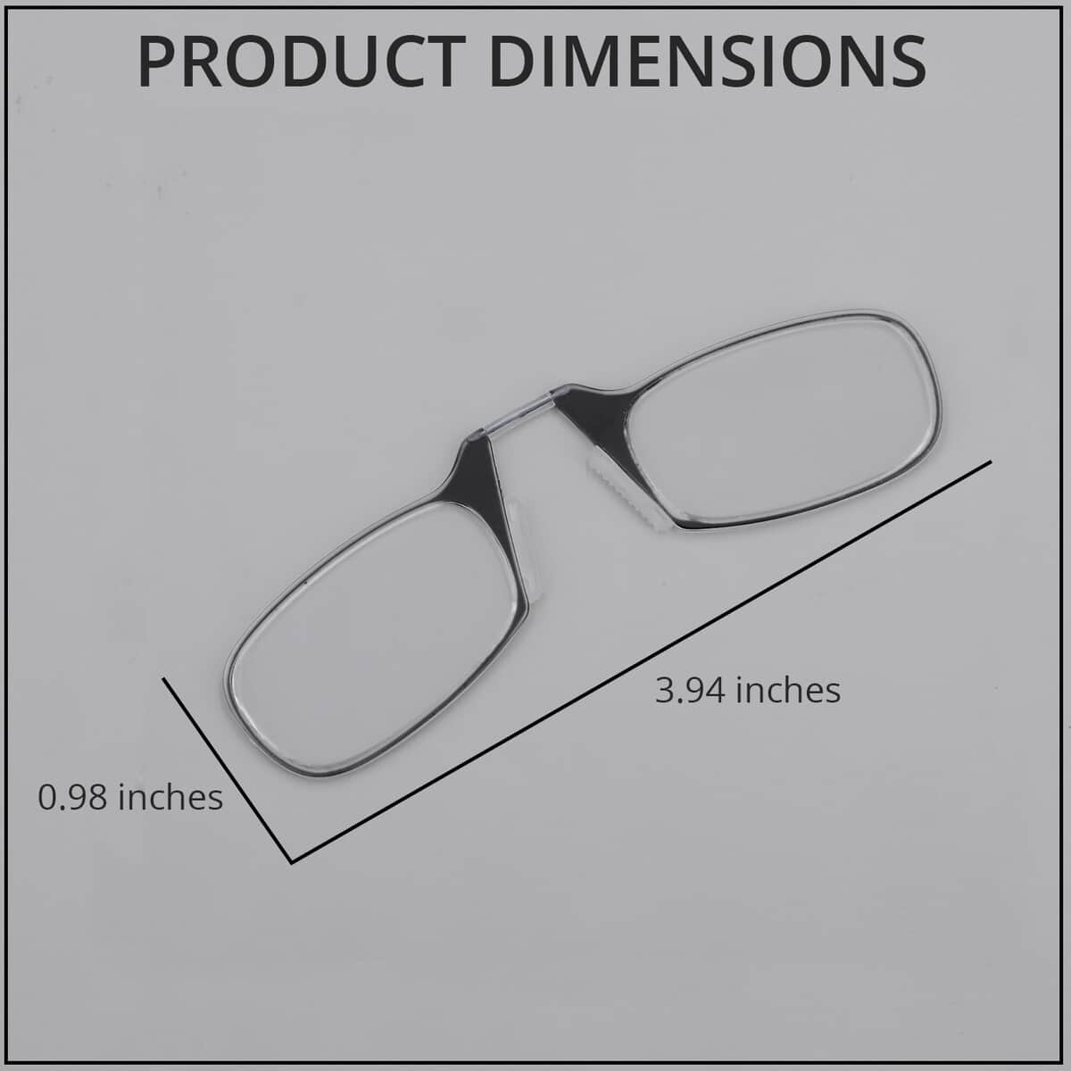 Feather Light Reading Glasses with a Flat Case - Black (Degree 1.0) image number 3