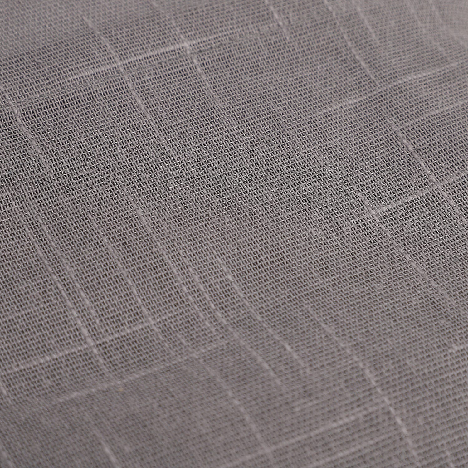 Gray Cotton Textured Slub Curtain Pair with Eyelets