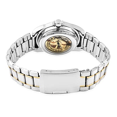 Genoa Austrian Crystal Automatic Mechanical Movement Water Resistant Watch with Stainless Steel Strap and Back