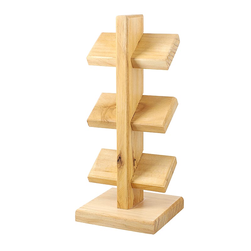 3 Tier Wooden Watch Holder Stand (Holds 6 Watches)
