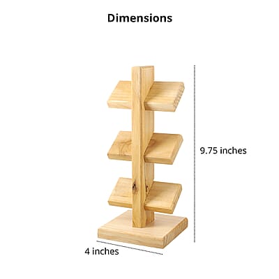 3 Tier Wooden Watch Holder Stand (Holds 6 Watches)