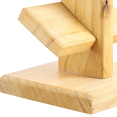 3 Tier Wooden Watch Holder Stand (Holds 6 Watches)