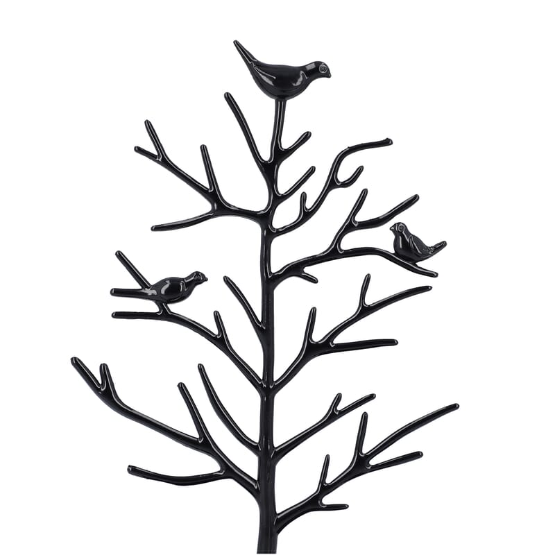 Antique Birds in Tree Jewelry Display Stand - Black