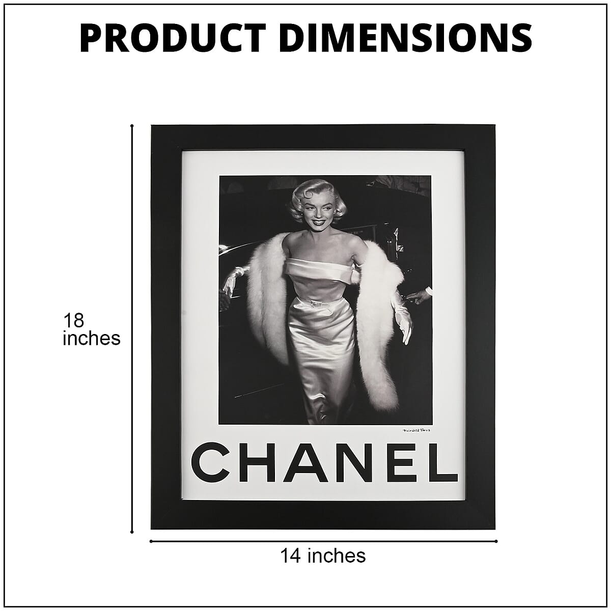 Marilyn Monroe Premiere of Call Me Madame  Chanel 14x18 framed Print image number 3