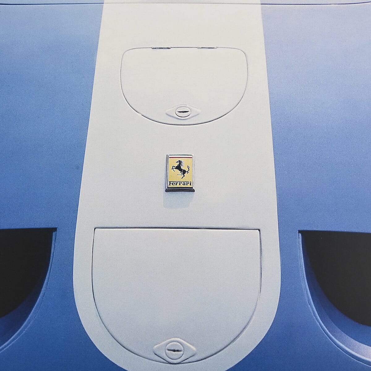 Blue Ferrari Classic Car Close-Up 14x18 framed Print , Decorative Car Frame , Framed Wall Art image number 4