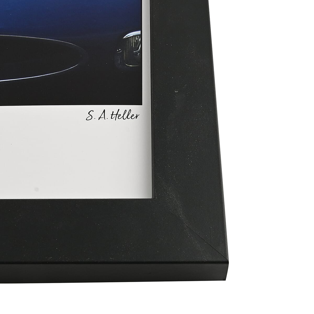 Blue Ferrari Classic Car Close-Up 14x18 framed Print , Decorative Car Frame , Framed Wall Art image number 5