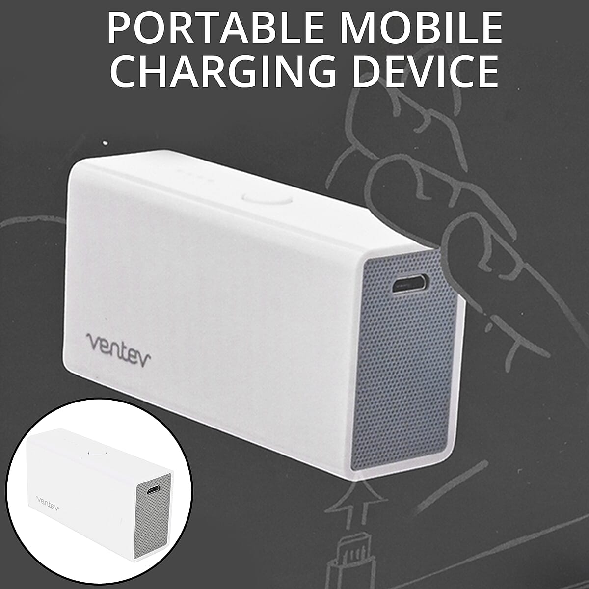 Portable Mobile Charging Device - Ventev Powercell 2600 mAh image number 1