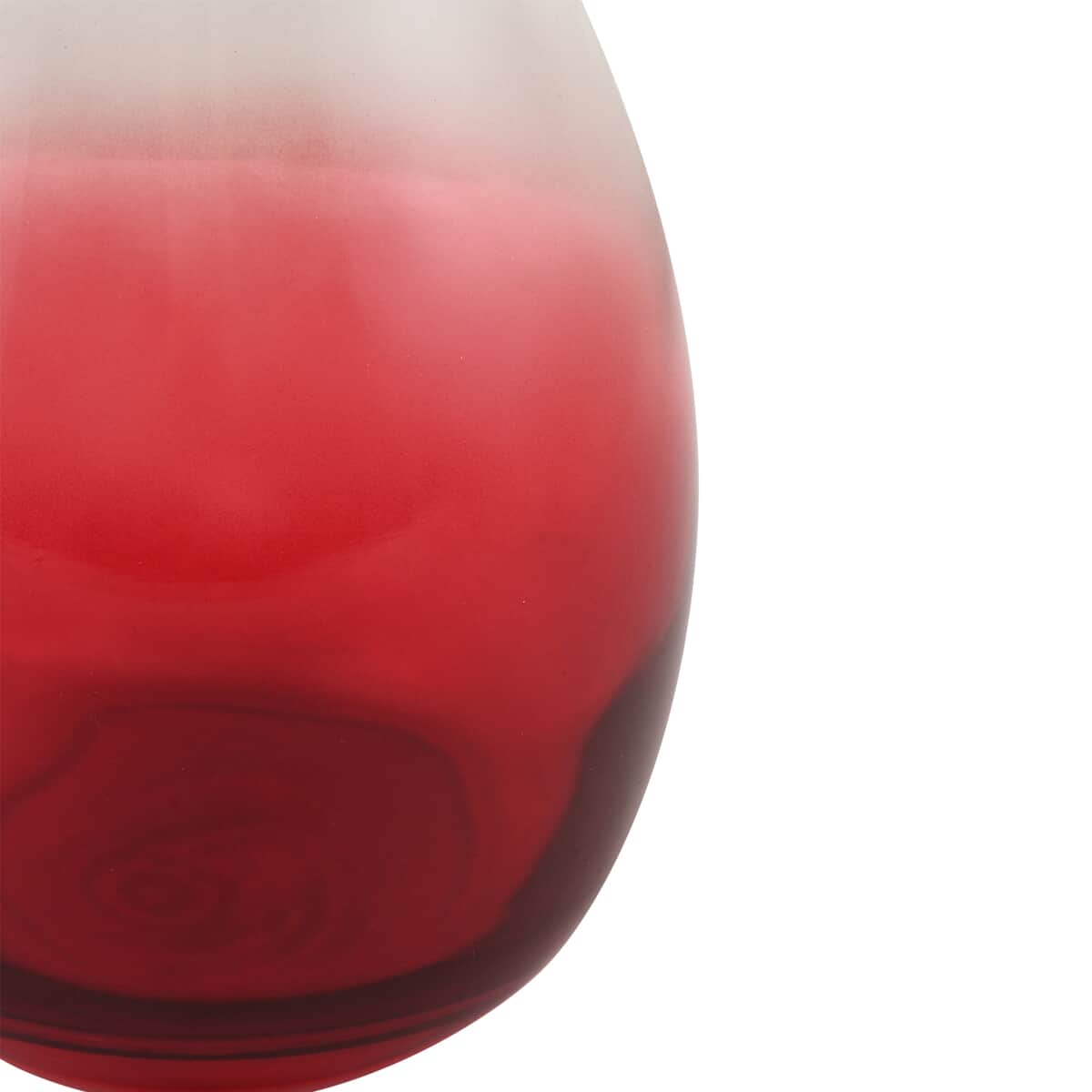 CHICAGO CLOSEOUT Red Ombre Glass Vase image number 1