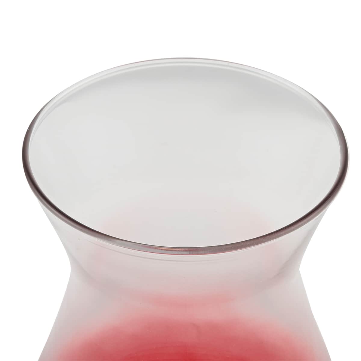 CHICAGO CLOSEOUT Red Ombre Glass Vase image number 2