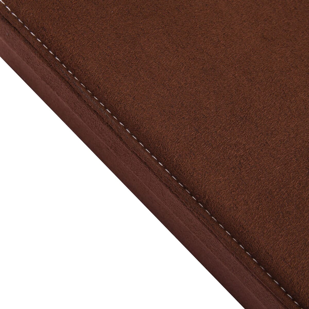 Dark Brown Velvet Anti Tarnish Jewelry Box with Latch Clasp (11 Ring Slot, 6 Hooks for Necklace, Pocket) image number 6