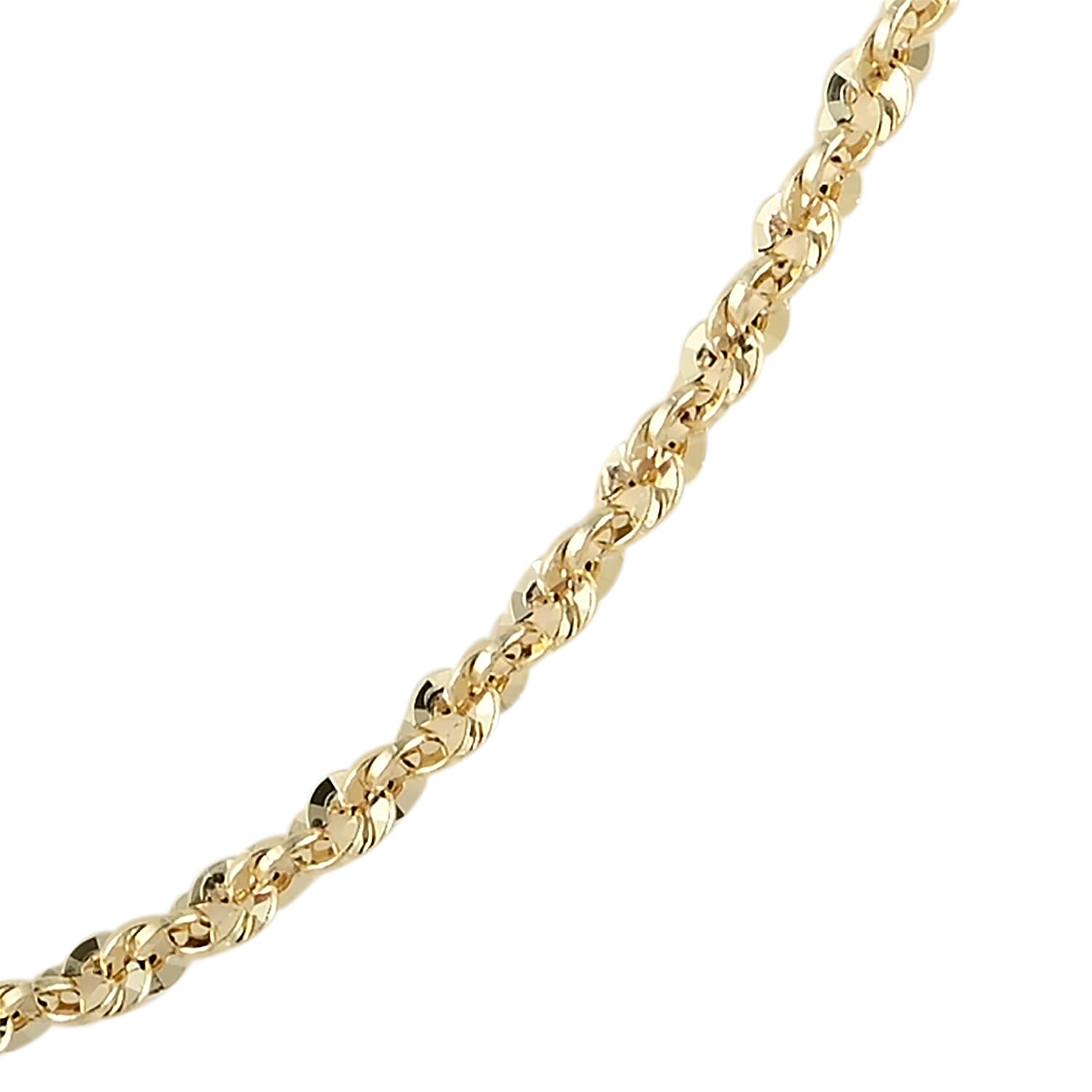 Maestro Gold Collection Italian 10K Yellow Gold Spiralling Rope Necklace 24 Inches 2.50 Grams