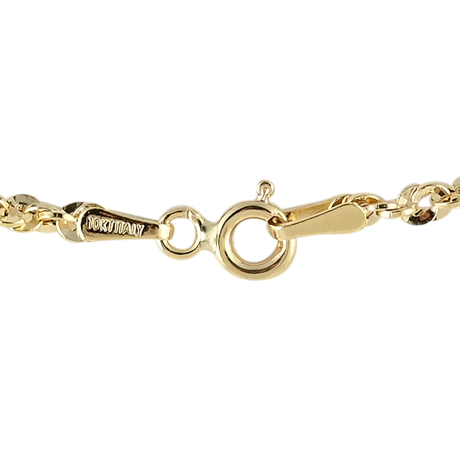Maestro Gold Collection Italian 10K Yellow Gold Spiralling Rope Necklace 24 Inches 2.50 Grams