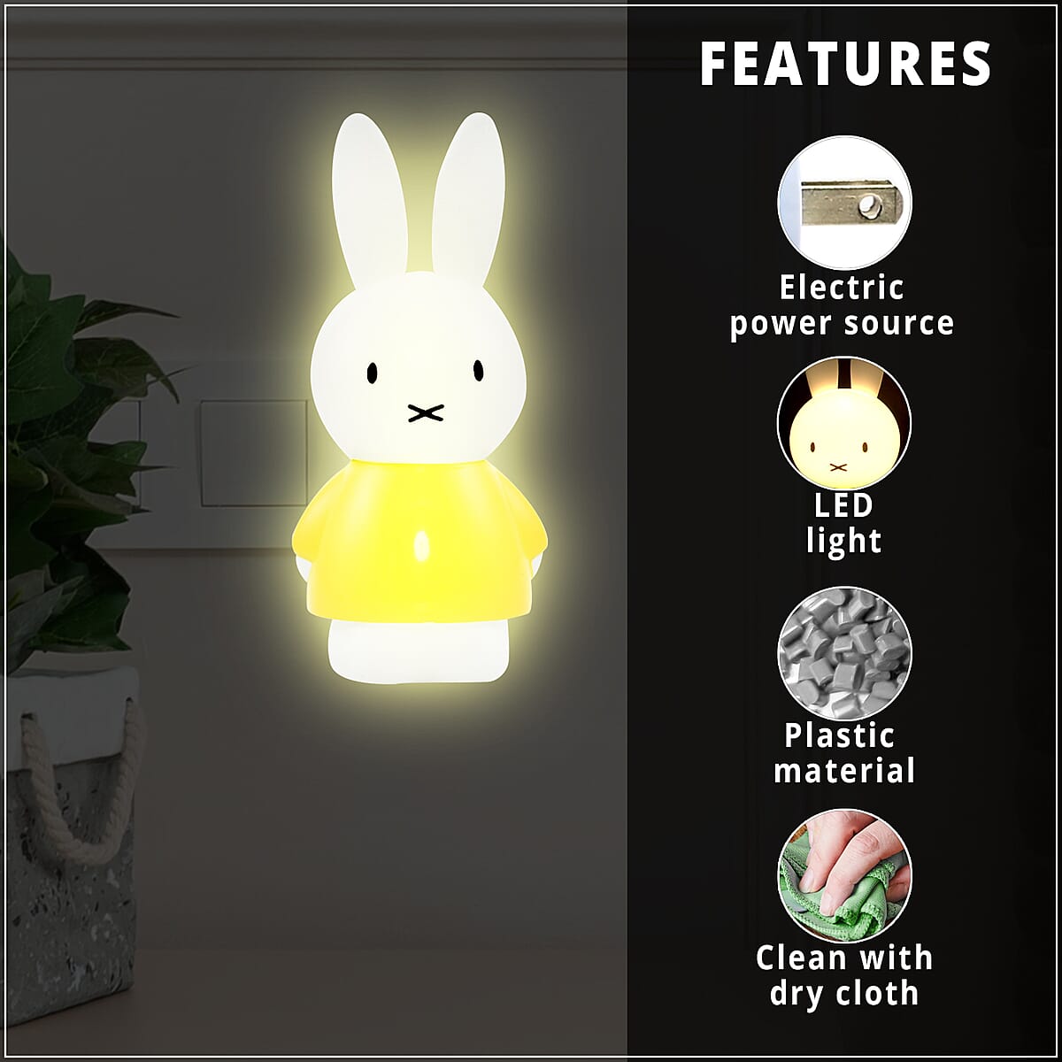 Miffy 5 Night Light -Yellow image number 2