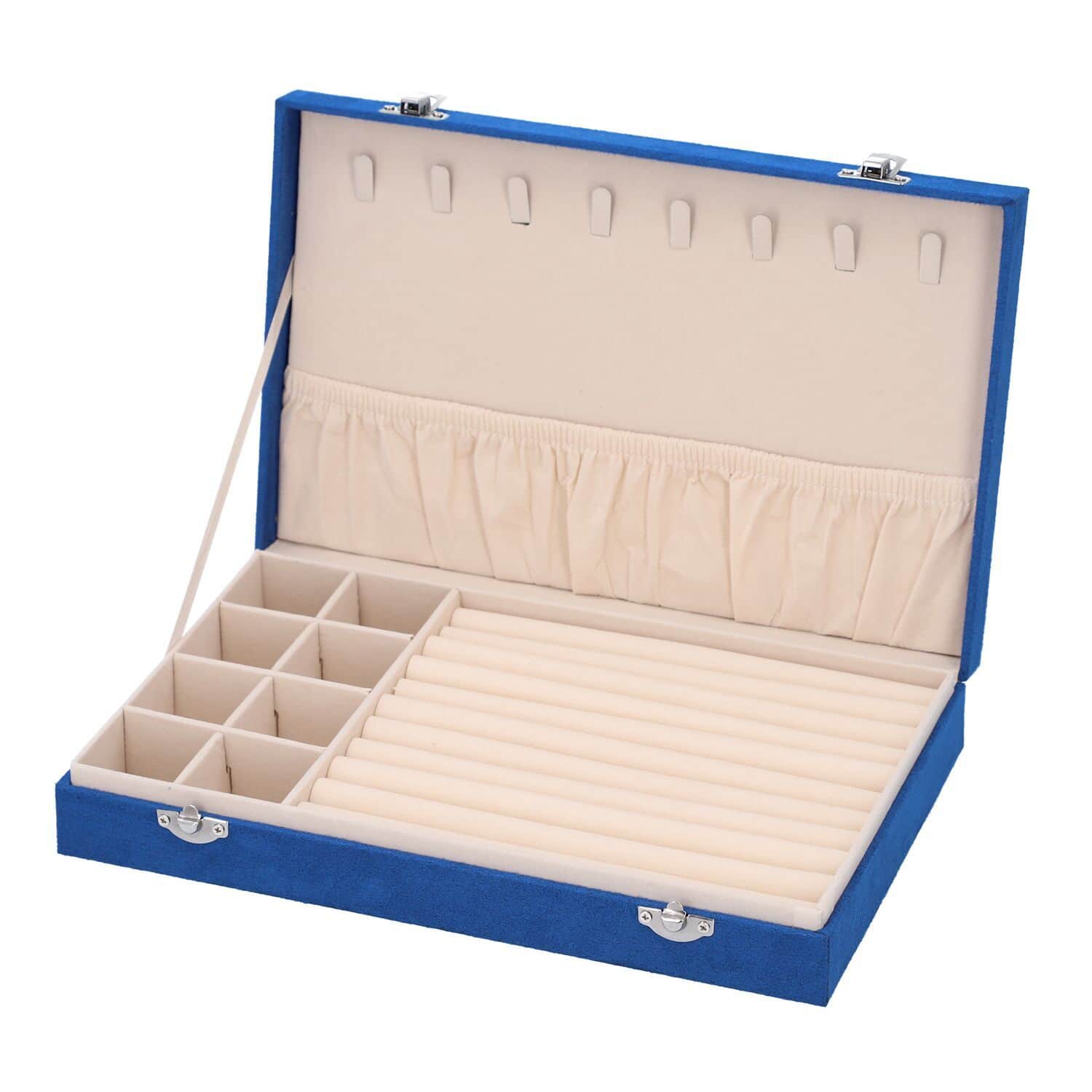 Blue Velvet Jewelry Box shops Organizer with Lock