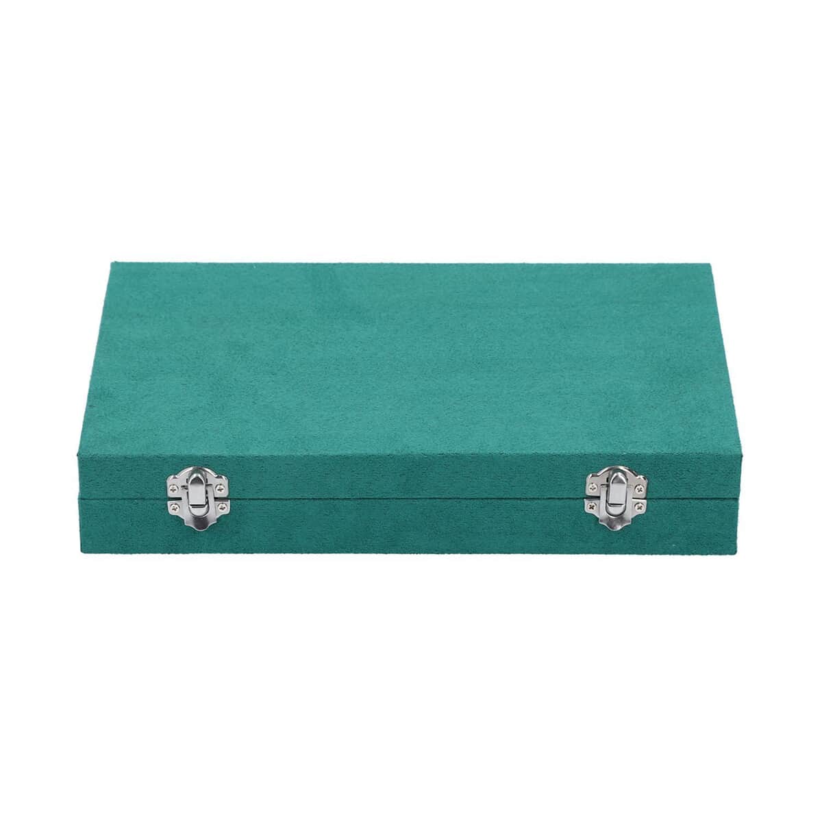 Buy Forest Green Velvet Jewelry Box with Anti Tarnish Lining & Lock, Anti  Tarnish Jewelry Case, Jewelry Organizer, Jewelry Storage Box (8 Necklace  Hooks, 8 Earrings/Pendant Sections and 10 Rings Slots) at ShopLC.