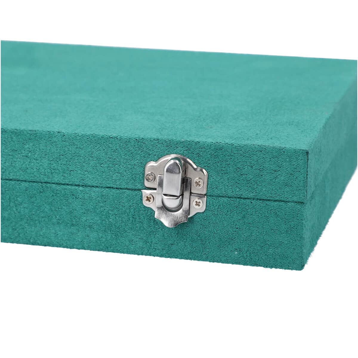 Shop LC Green Faux Velvet Jewelry Box 2 Layer Anti-Tarnish Scratch