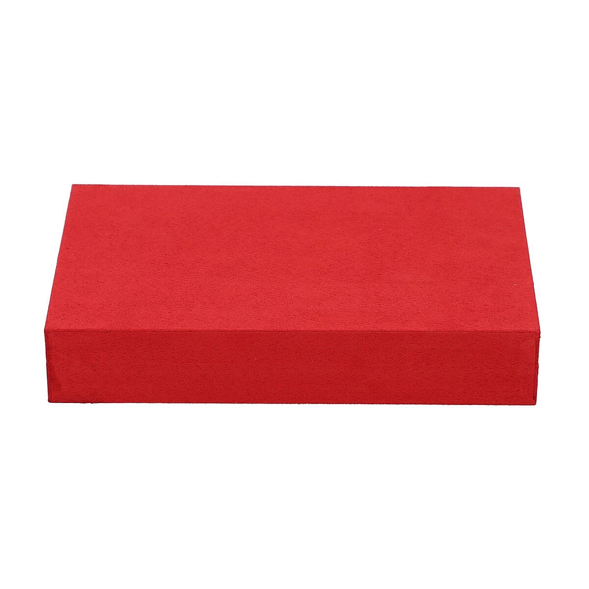 Coral Velvet Jewelry Box with Anti Tarnish Lining & Lock, Anti Tarnish Jewelry Case, Jewelry Organizer, Jewelry Storage Box (8 Necklace Hooks, 8 Earrings/Pendant Sections and 10 Rings Slots) image number 2