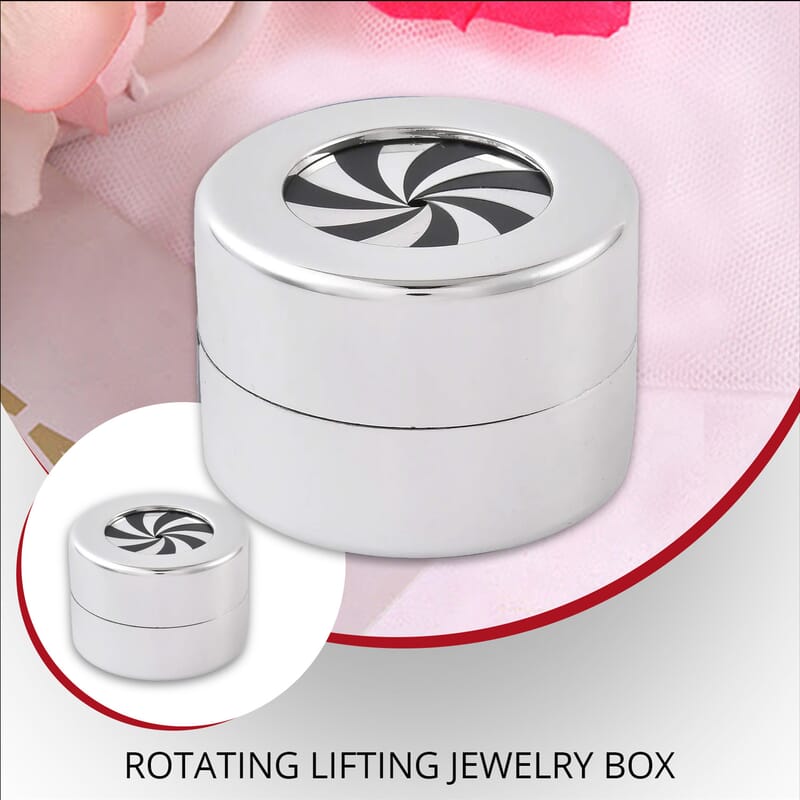 Jade Sponge & Black Flannelette Jewelry Box