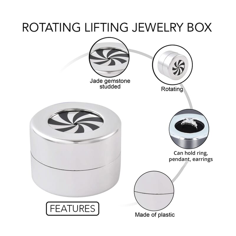 Jade Sponge & Black Flannelette Jewelry Box