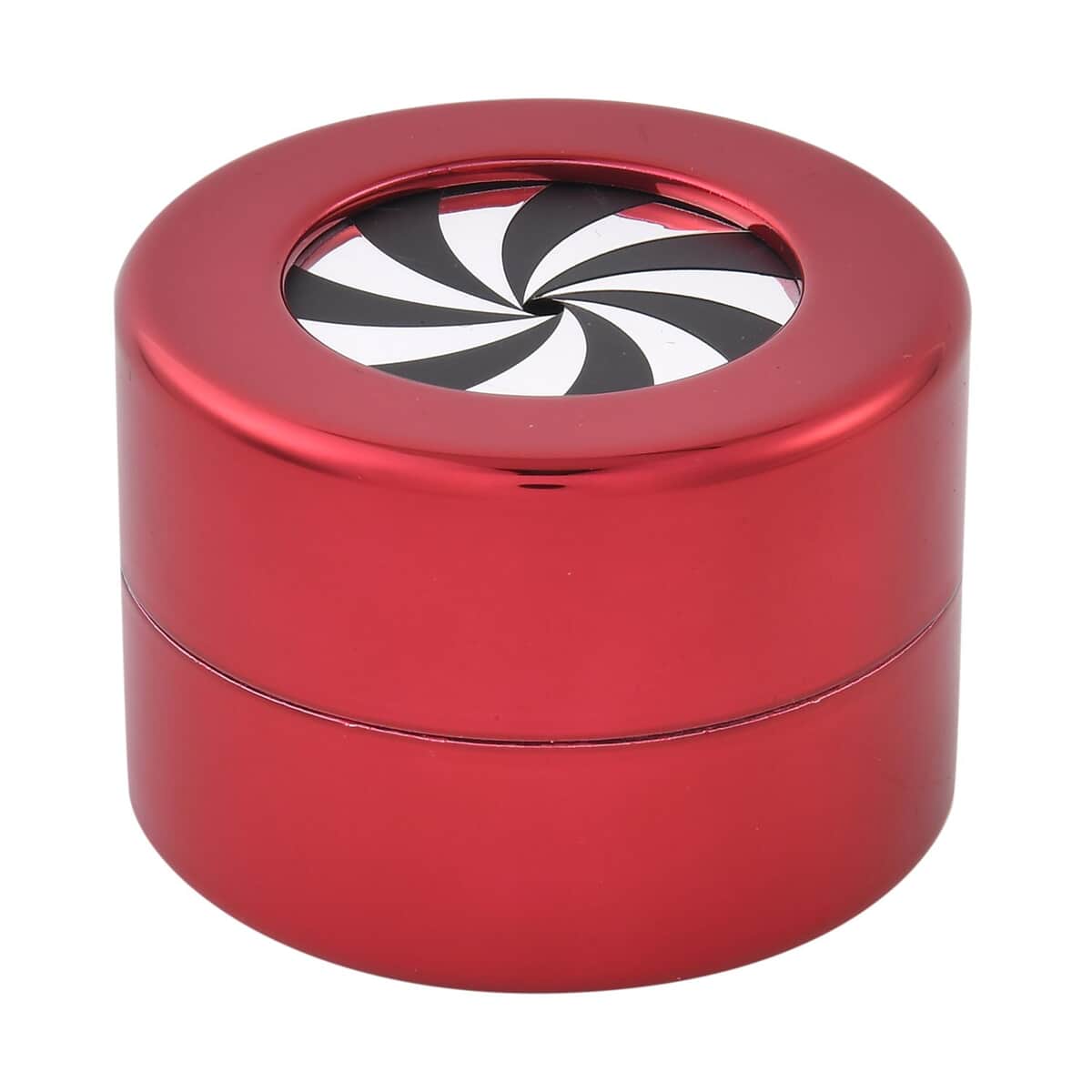 Wine Red, Jade Sponge & Black Flannelette Rotating Lifting Jewelry Box image number 0