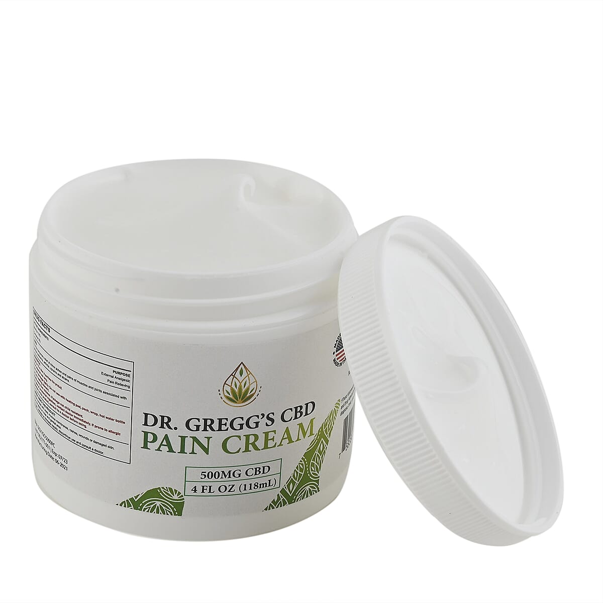 Dr. Gregg's CBD Pain Cream-500mg 4oz image number 1