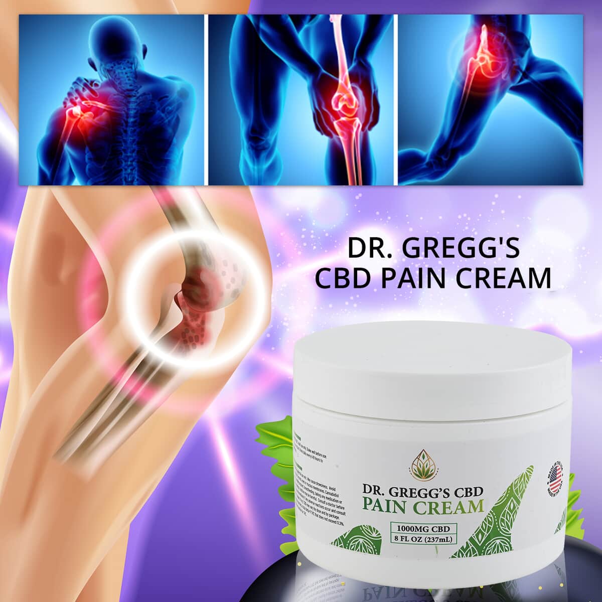 Dr. Gregg's CBD Pain Cream 1000mg 8oz image number 1