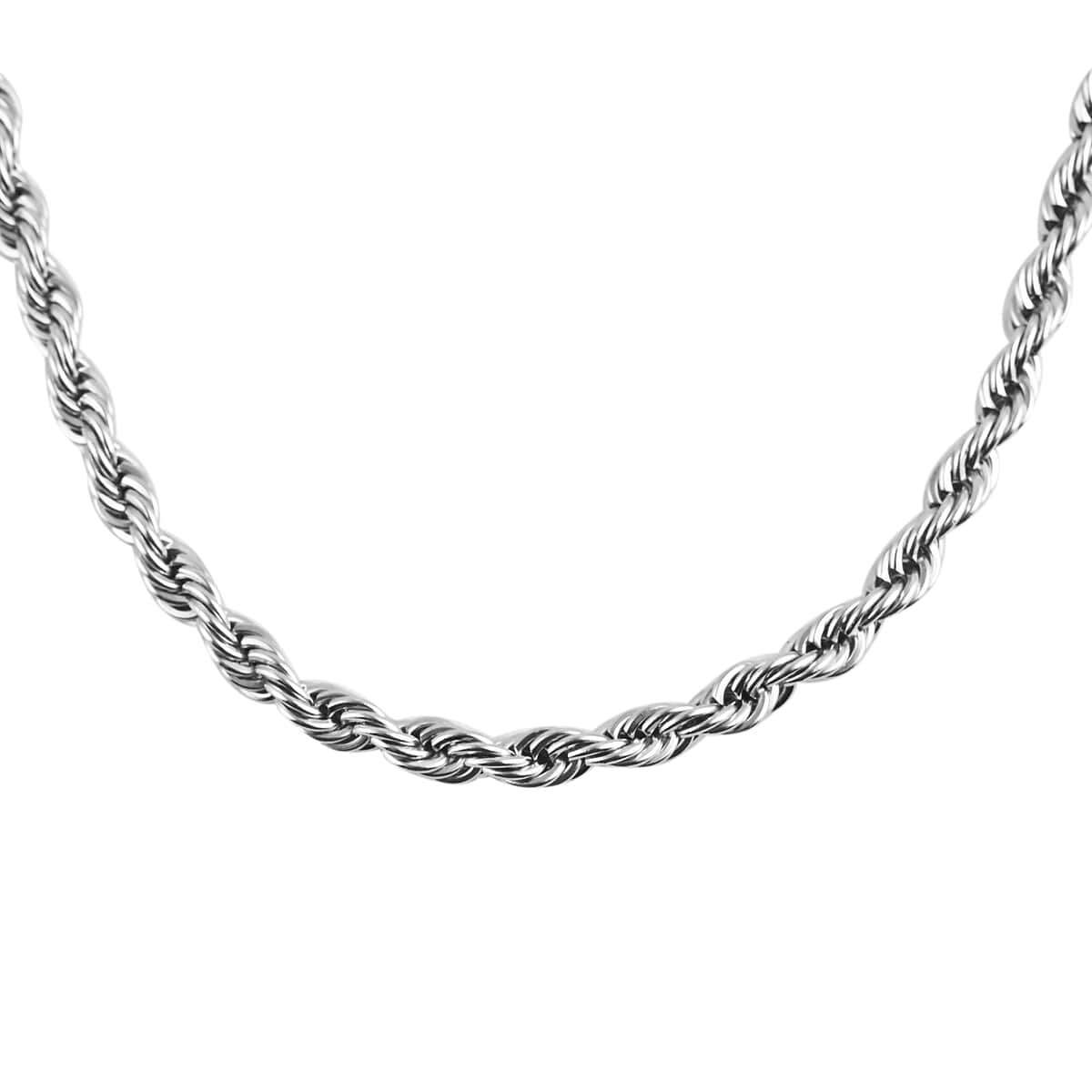 Rope Necklace 24 Inches in Stainless Steel 21.60 Grams image number 0