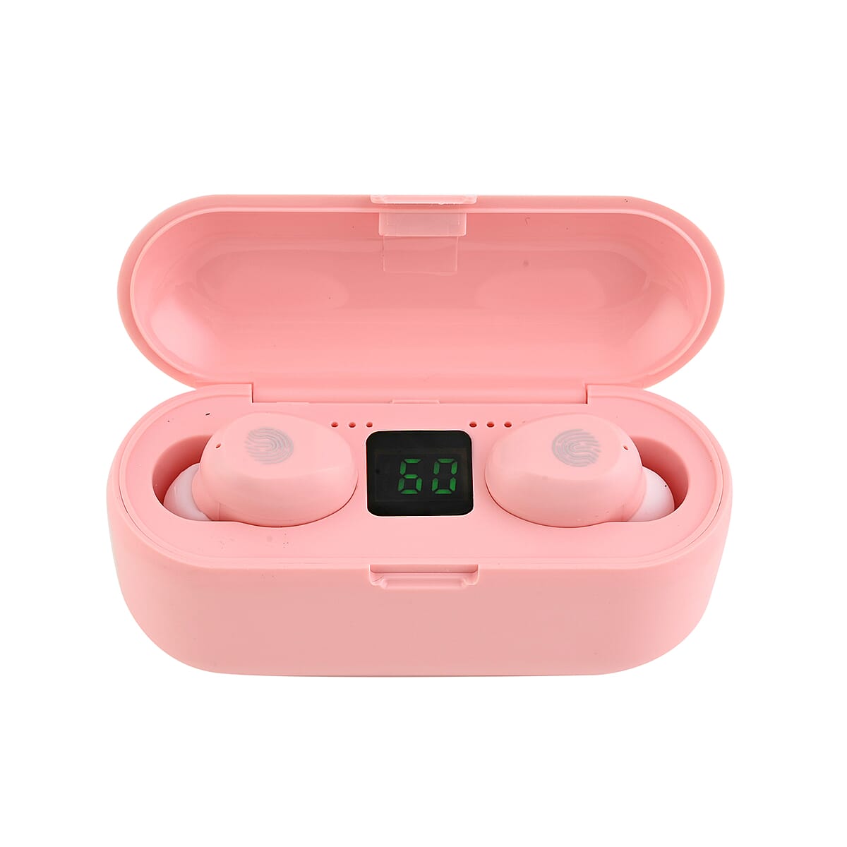 Pink Wireless Earbuds with Charging Case image number 2