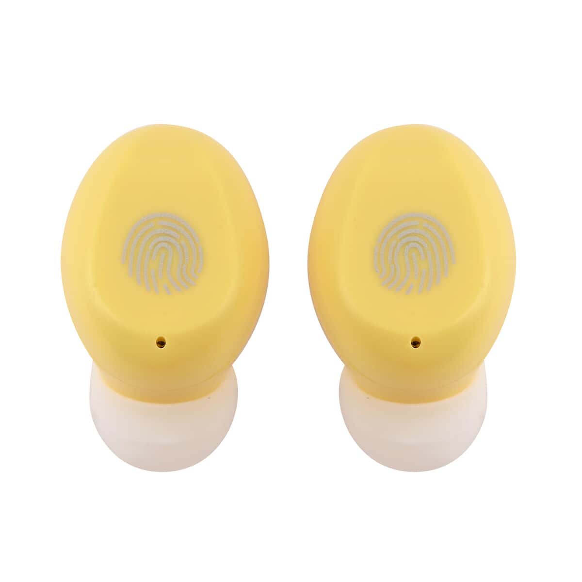 Yellow Wireless Earbuds with Charging Case image number 1
