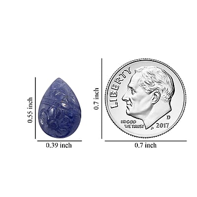 Tanzanite Carving (Pear 14x10 mm) 6.91 ctw
