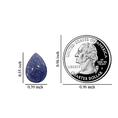 Tanzanite Carving (Pear 14x10 mm) 6.91 ctw