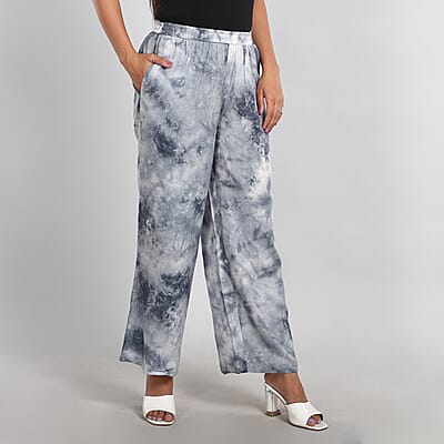 JOVIE Solid Black Elastic Waist Wide Leg Lounge Pant and Basic Tank Set - L