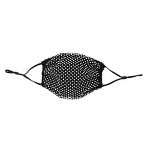 Black Mesh with Sparkling Color Crystals Rhinestone 2 Ply Fashion Mask (Non-Returnable)