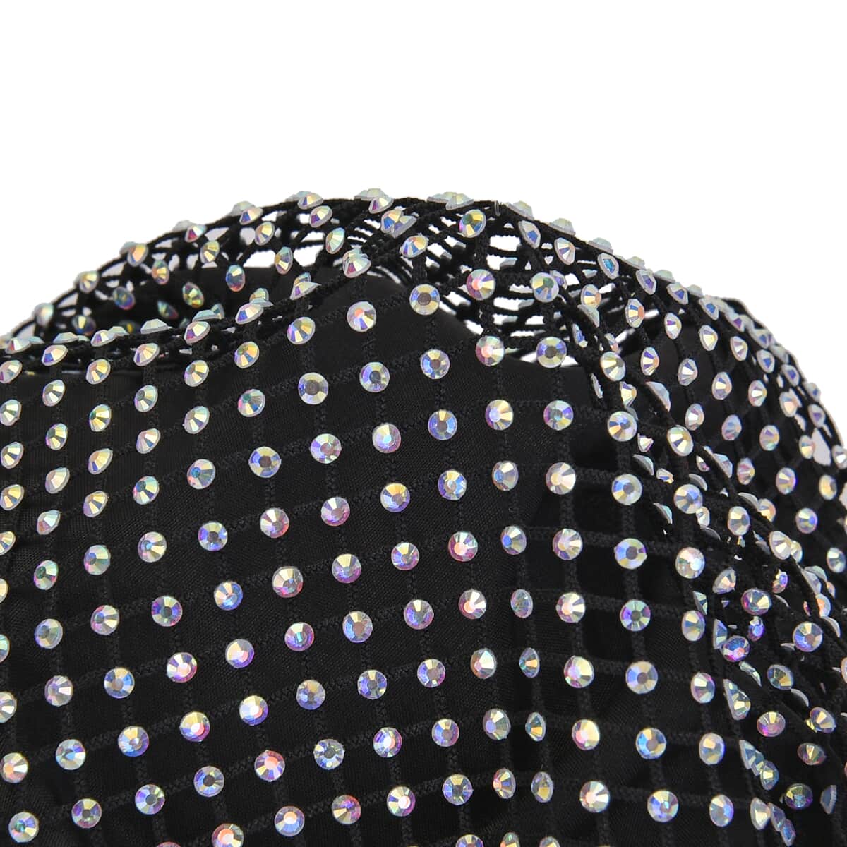 Black Mesh with Sparkling Color Crystals Rhinestone 2 Ply Fashion Mask (Non-Returnable) image number 3