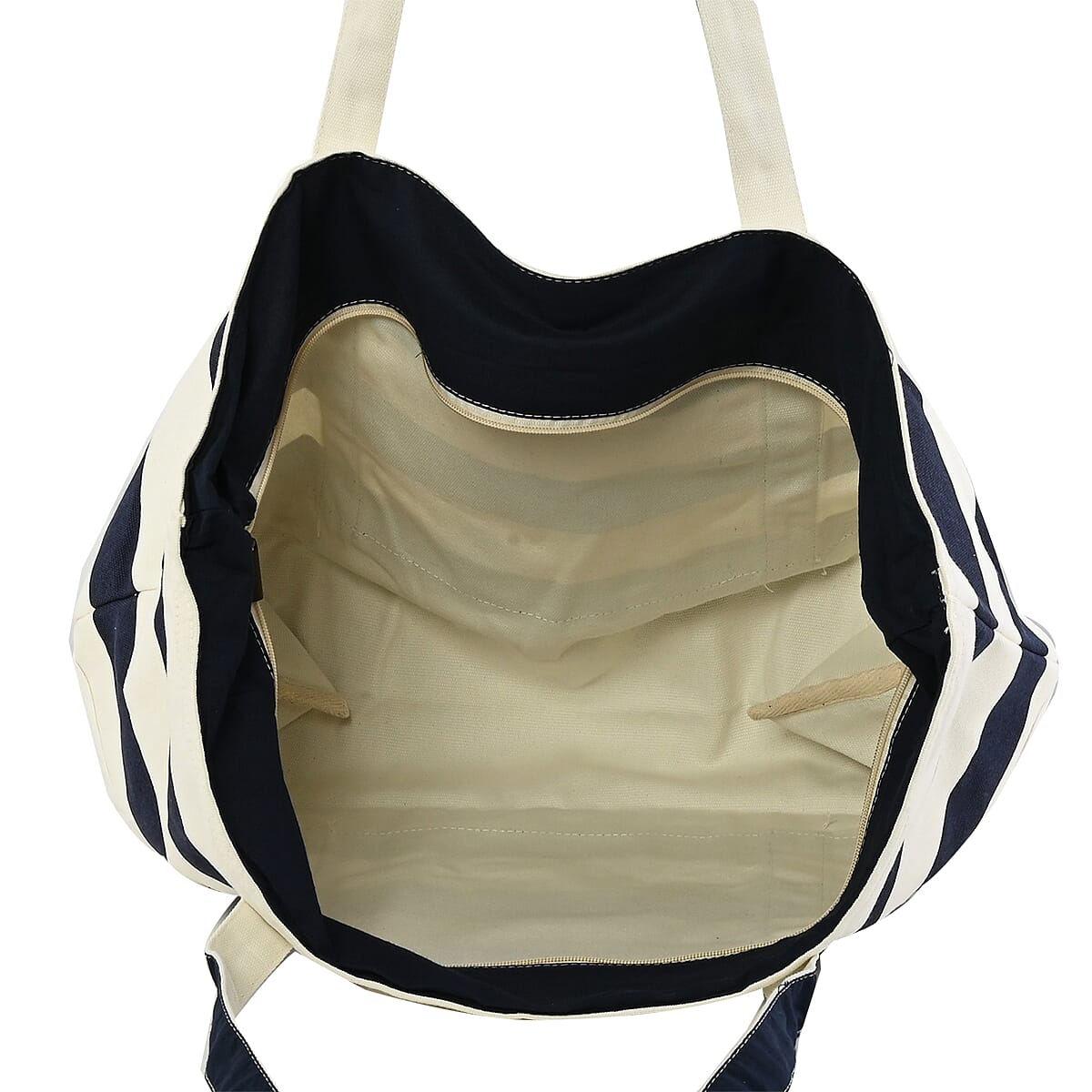 CHICAGO CLOSEOUT Canvas Beach Boat Large Tote Bag  – Blue