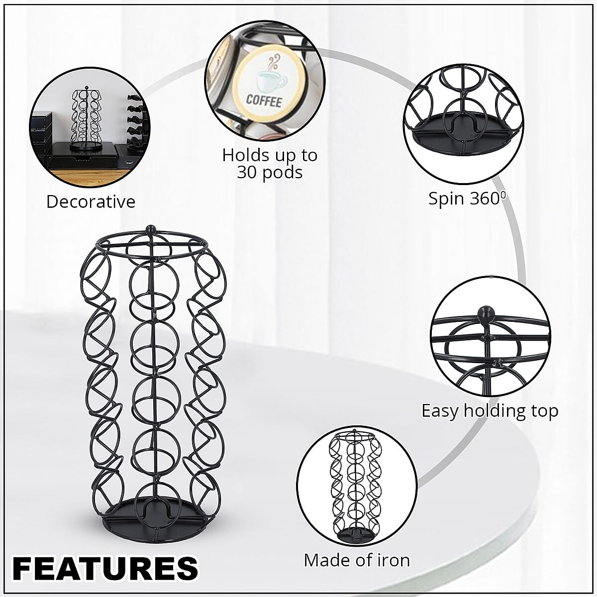 Coffee Pod storage Carousel Holder image number 2