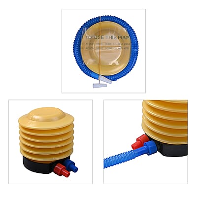 Set of Blue Swimming Pool Float Hammock and Inflator