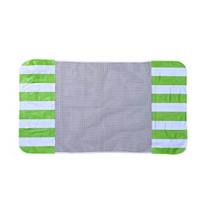Set of Green Swimming Pool Float Hammock and Inflator
