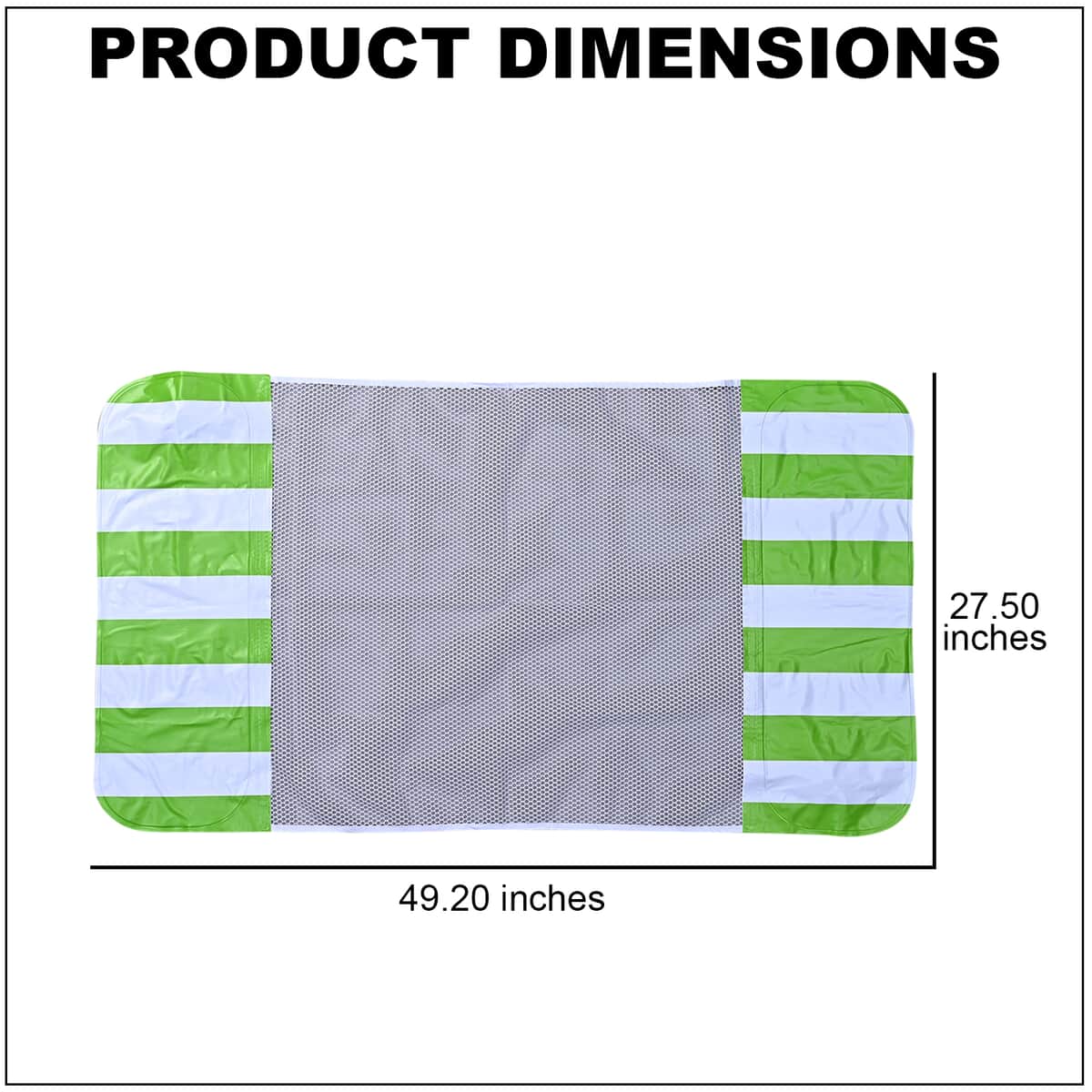 Set of Green Swimming Pool Float Hammock and Inflator image number 3